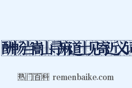 酬畅当嵩山寻麻道士见寄近义词是什么意思的图片